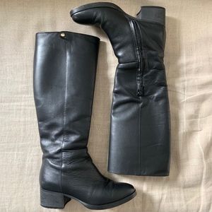 J.Crew Black Leather Riding Boots (Size 5)